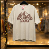 تیشرت زنانه نخ پنبه قواره دار با طرح Mountain Mama