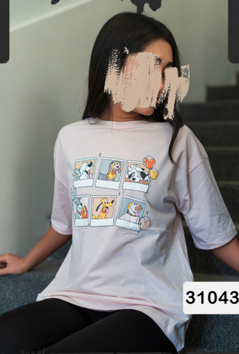 تیشرت یقه گرد زنانه Disney Dogs