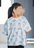 تیشرت دخترانه طرح استیچ (Stitch) مدل لانگ لش؛ با ۸ رنگ پاستلی جذاب و خنک ✨